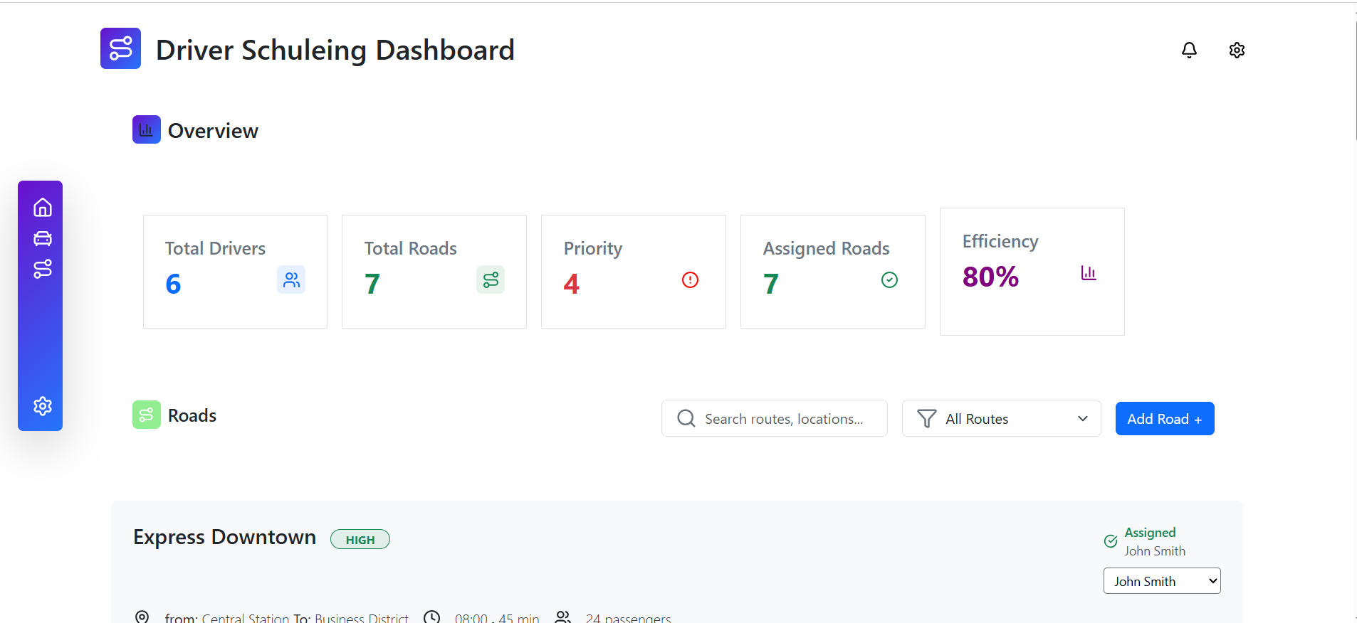 Driver Admin Dashboard